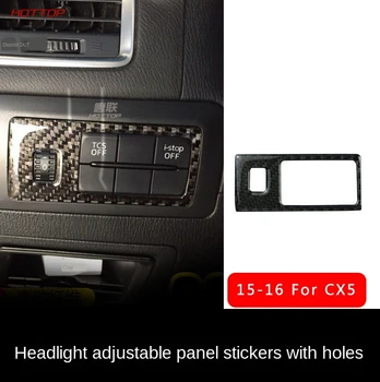 Pre Mazda CX5 2016 Uhlíkových Vlákien Interiérové Úpravy Štyri Dvere a Okná, Ťuknite na položku Poloha Panel Dekoratívne Paster