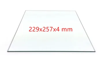 229*257*4 mm Ultimaker2 UM2 Sklo Stavať Doska Tlač Tabuľky Skla pre Zohrieva Posteľ vysoká Borosilikátového skla doska 3D tlačiarne diely