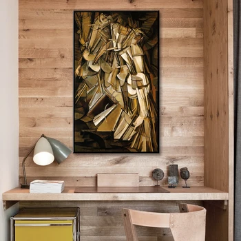 Marcel Duchamp Nahé Zostupne Schodisko Morden Wall Art Tlač A Poster Plátno, Maľovanie na Obrázok Pre Obývacia Izba Domova