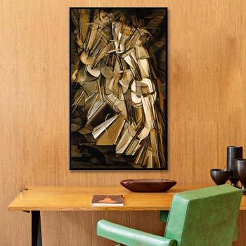 Marcel Duchamp Nahé Zostupne Schodisko Morden Wall Art Tlač A Poster Plátno, Maľovanie na Obrázok Pre Obývacia Izba Domova