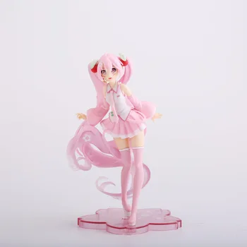 Anime Bábiky Hračky Ružový Sakura Miku Znaky Pvc Dievča Skončil Akcie Roztomilý Kawaii Socha Obrázok Zber Model Hračky