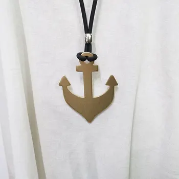Navy Kotvy Prívesok, Ručne Náhrdelník Šperky pre Ženy Dlhý náhrdelník Goth Punk Minimalistický Štýl Street Style Kúzlo Vintage