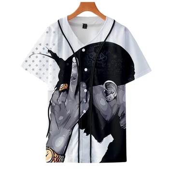 Hip Hop Rapper 2pac Vlastné Tepláky Baseball T-shirt Ženy/Muži Letné Krátke Rukáv Tričko Harajuku Bežné Streetwear Oblečenie