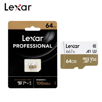 Lexar 256 GB Micro SD Karty SDXC Karty 667x UHS-I Kartami TF Karta Profesionálny Pamäťová Karta 64GB U3 V30 A2 A1