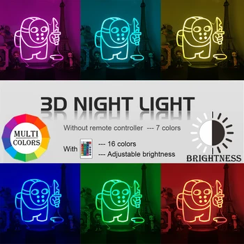 3D Ilúziu Medzi Nami Lampa Hra LED Noc Lignt Tabuľka Stolná Lampa USB Powered Led Svetlá Spálne Dekorácie Domova Dieťa Darček