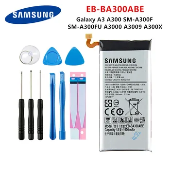 SAMSUNG Pôvodnej EB-BA300ABE 1900mAh Batérie Pre Samsung Galaxy A3 A300 SM-A300F SM-A300FU A3000 A3009 A300X Mobilný Telefón +Nástroje