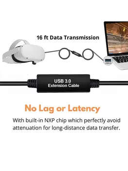 Vysoká Kvalita 5m kábel USB Typu A Na C Predlžovací Kábel 5Gbps USB 3.0 Kábel Pre Oculus Quest/Link/Quest2 VR Okuliare