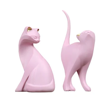 Kreatívne Nordic Ružová Mačiatko Živice Ornament Tvorivé Roztomilý Zvierat Remesiel bytového zariadenia pre Dekoráciu, Obývacie Plochy Figurin