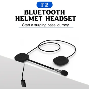 T2 Bezdrôtová 5.0 Motocyklové Prilby Headset Stereo Reproduktor, konektor pre Slúchadlá motocyklové Príslušenstvo pre väčšinu uštipnutím