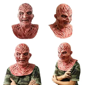 Nové Krvavé Freddy krueger Maska Horor bojovník sekající niečím Strašidelné Masky larp Jason Latex Dospelých Strany Kostým piatok 13. Vrahov, Jason