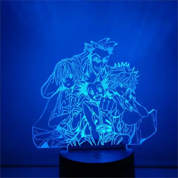 Hunter X Hunter Gon Killua Leorio Akcie Obrázok 3D LED Meniace sa Svetelné 3D Novinka Nočné Osvetlenie Figúrka Anime Model Hračky