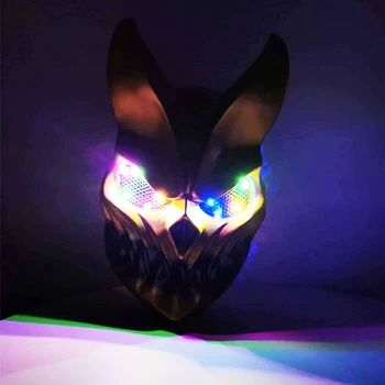 Zabitie Zvíťaziť Demon Maska LED Svetlo, Až Prilba Dieťa Tmy Demolisher Strašidelné Žiariacu Tvár Masky na Halloween Party