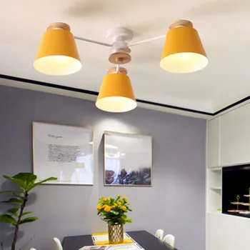 Nordic multi color loft E27 220V denník dva štýly, luster pre kuchyňa, obývacia izba, spálňa reštaurácia teplé kovaného luster