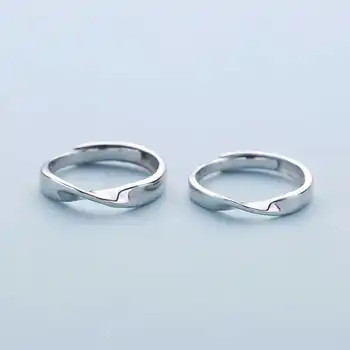 925 Sterling Silver Resizable Otvorenie Prstene pre Ženy EndlessTrendy Šperky Veľké Nastaviteľné Starožitné Anillos Otvorenie Krúžky