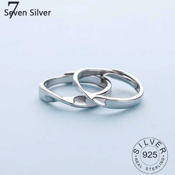925 Sterling Silver Resizable Otvorenie Prstene pre Ženy EndlessTrendy Šperky Veľké Nastaviteľné Starožitné Anillos Otvorenie Krúžky