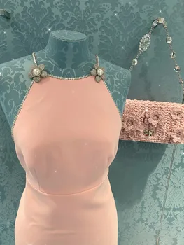 Sexy Ružové Plavky S Uväzovaním Za Backless Mini Šaty Pre Ženy 2020 Lete Dráhy Dizajnéri Dovolenku České Plážové Šaty