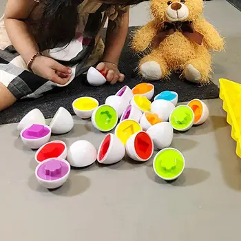 26 Ks Montessori Vzdelávania Vzdelávanie Matematika Hračky Smart Vajcia Plastové Skrutky 3D Puzzle Hra Pre malé Deti, Vzdelávacie Hračky