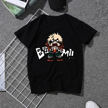 Môj Hrdina Akademickej Obce Bakugou Katsuki T Shirt Muži Móda Hip Pop Čierne Tričká Bavlna Harajuku Anime Tričko Camisetas Hombre