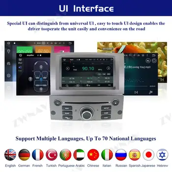 Android 10.0 Obrazovke Auto Multimediálny Prehrávač Pre Peugeot 407 2004 2005-2010 GPS Navigácie Auto Audio Rádio Hudbu stereo hlava jednotky