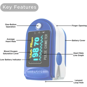 Prenosná dotykom prstov Oxymeter OLED Krvi-Kyslík, Nasýtenie Pulzný Oximeter Zdravotnej Starostlivosti Medior Oxigeno De Dedo Pulsioximetro
