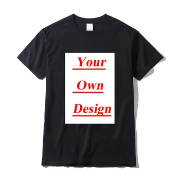 Prispôsobený Muži/Ženy Bavlny O-Krku Čierna Sivá Červená Jednofarebné Tričko Vytlačiť Svoj Vlastný Dizajn