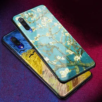 Van Gogh Galéria mäkké silikónové sklo telefón prípade kryt plášťa Pre Xiao Mi 5 S 6 X 8 9 SE Preskúmať Mi Mix 2 2S 3 redmi poznámka 5 6 7