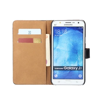 Premium Pu Kožené Kryt Luxusné Peňaženky obal pre Samsung Galaxy J7 Neo/NXT/Core/ J701F J701M držiteľa karty závesu telefón shell GG