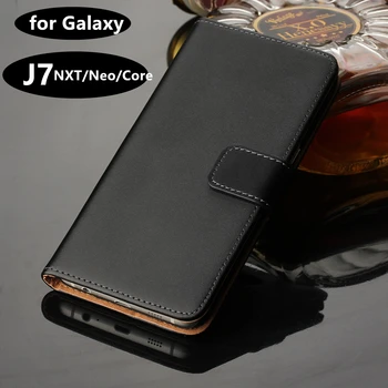 Premium Pu Kožené Kryt Luxusné Peňaženky obal pre Samsung Galaxy J7 Neo/NXT/Core/ J701F J701M držiteľa karty závesu telefón shell GG