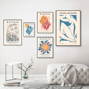 Matisse Štýl Plagát A Vytlačí Abstraktné Rastliny Farebné Steny Umelecké Plátno Maľovanie Na Nahé Obrázok Pre Obývacia Izba Nordic Domova