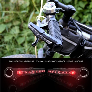 Požičovňa Pomocné Koni Horn Zvyšok Riadidlá s LED Vypnite Svetlá Noci Bezpečnosť na Koni Nepremokavé MTB Bike držadlo Končí