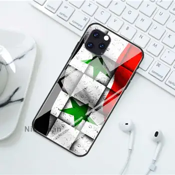Sýria Vlajka púzdra Pre iPhone 12 Mini 11 Pro X XS XR Max 7 8 Plus 6 6S SE 2020 Tvrdeného Skla Kryt Telefónu Fundas Capa
