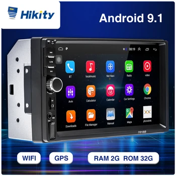 Hikity 2din autorádia Android, RAM 2GB Autoradio Multimediálny Prehrávač pre Nissan Hyundai Kia Toyata Chevrolet Ford Suzuki Mitsubishi