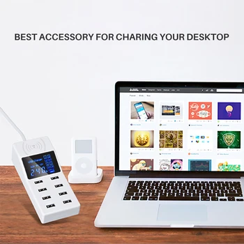 Bezdrôtová Nabíjačka pre Xiao Rýchle Nabíjanie USB Nabíjačka pre Samsung s10 Inteligentný Univerzálny Hub elektrická Zásuvka pre iphone X Stenu Adaptér