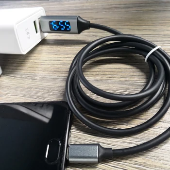 1M Rýchle Nabíjanie USB 2.0 USB Typu C Kábel , Napätie a Prúd Zobrazenie Dát USB Sync-C Kábel pre Xiao A1 Pre Samsung S9 S10e
