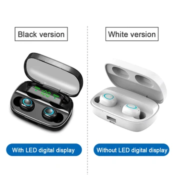 S11 TWS Bezdrôtové Bluetooth Slúchadlá Šport Herné headset 3500mAh Slúchadlá Prípade LED-Dispaly Bezdrôtové Slúchadlá na zníženie hluku