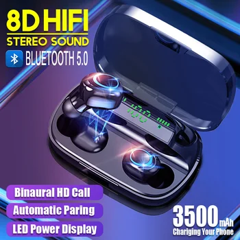 S11 TWS Bezdrôtové Bluetooth Slúchadlá Šport Herné headset 3500mAh Slúchadlá Prípade LED-Dispaly Bezdrôtové Slúchadlá na zníženie hluku