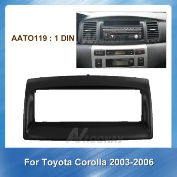 1DIN autorádia Fascia Panel Rám inštalácia Krytu Držiak pre Toyota Corolla 2003-2006 Špeciálne Dash Výbava Auta Frame Panel