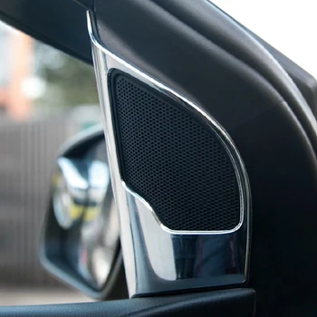 2 KS ABS chrome výbava audio krúžok auto samolepky dvere reproduktor dekorácie kruhu kryt Pre Ford Focus 2 MK2 na roky 2009-2013 Auta Styling