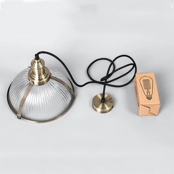 Vintage Visí Lampa Prívesok Svetlá, Svietidlá, Sklo Tieni Loft Svietidlo Pozastavenie Led Prívesok Lampa pre Jedáleň Kancelária E27