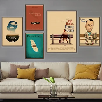 Klasické Inšpiratívnych Filmov Forrest Gump Retro Umenie Plagáty Kvalitné Plátno Na Maľovanie Na Stenu Výtlačkov Obrázkov Žijúci V Ríme Dekor
