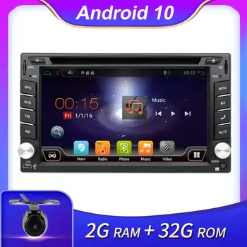 2 din Android 10 autorádia magnetofón stereo Pre Univerzálne 2din autoradio auto dvd, GPS Navigácie Volantu, Wifi Mapu