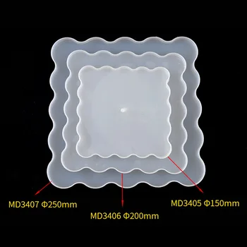 3D Veľký Zásobník Ovocie UV Živice Formy Šperky Formy DIY Veľké Formy 3 Vrstvy Kruhové Námestie Živice Nástroje