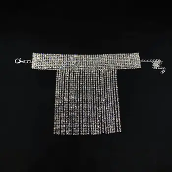 1PC Módne Bling Drahokamu strapec Nastaviteľné Členok Reťazca ženy šperky crystal náramok Sexy Svadobný Dar
