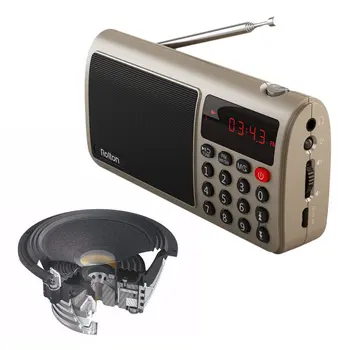Rolton T50 Prenosné Vysoká Citlivosť Svete Pásme FM/MW/SW Stereo Rádio Reproduktor Mp3 Prehrávač Hudby na Pamäťovej Karte pre PC Počítač