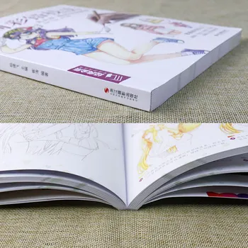 Komické Farba Viesť Technika Line Kreslenie Knihy Japonského Manga Kreslená Postavička Maľovanie Návod Knihy