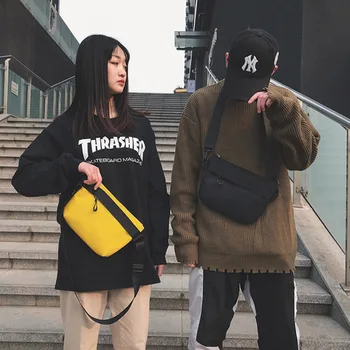 Ženy taška cez rameno Plátno tote bag kórejský štýl náprsné tašky med disco jednoduché balík malé crossbody tašky c187 Unisex