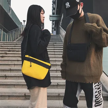 Ženy taška cez rameno Plátno tote bag kórejský štýl náprsné tašky med disco jednoduché balík malé crossbody tašky c187 Unisex