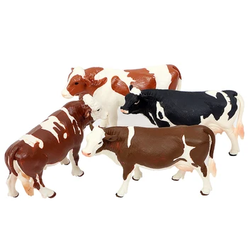 Simulácia Akčné Figúrky hospodárskych Zvierat Model Mlieka Kravy Hydinu, Dobytok, Teľa Bull PVC Modely Kolekcie Deti Hračky