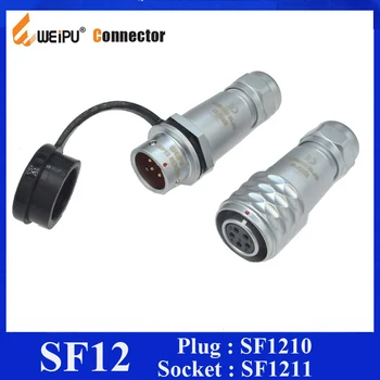 Pôvodné Weipu SF12 IP67 Konektor 2 3 4 5 6 7 9 Pin Žena Kábel Konektor Samec In-line Kábel Zásuvka SF1210/S SF1211/P