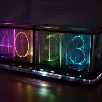 Napodobniť Plné Farby RGB Svietiť Trubice Hodiny LED Hudba Spektrum DIY Sady Dekor Darček X4YE